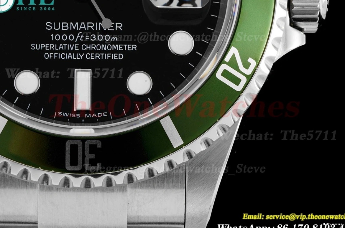 SS Green Vintage RAF SA3135 Submariner Kermit 40mm SS 16610LV 0406